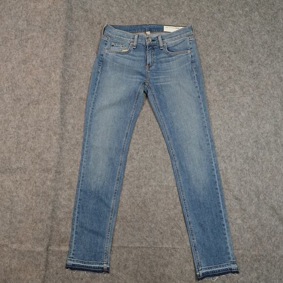 rag & bone Denim - Rag and‎ Bone Jeans Women 25 Dre Rove Wash Skinny Raw Hem Denim 29"